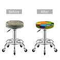 thumbnail image 5 of Lsque Colorful Building Blocks Pattern Round Bar chair cushion covers Velvet Fabric Premium Comfort Protects from Scratches and Stains for 14-17 Inch Chair-14 inch, 5 of 7