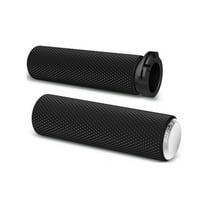 Arlen Ness Fusion Knurled Grips with Chrome End Caps (07-326)