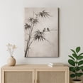 thumbnail image 3 of Canvas Print Asian Ink Bamboo with Birds Wall Art Minimalist Oriental Nature Decorative for Living Room Bedroom - 16"x24", 3 of 8