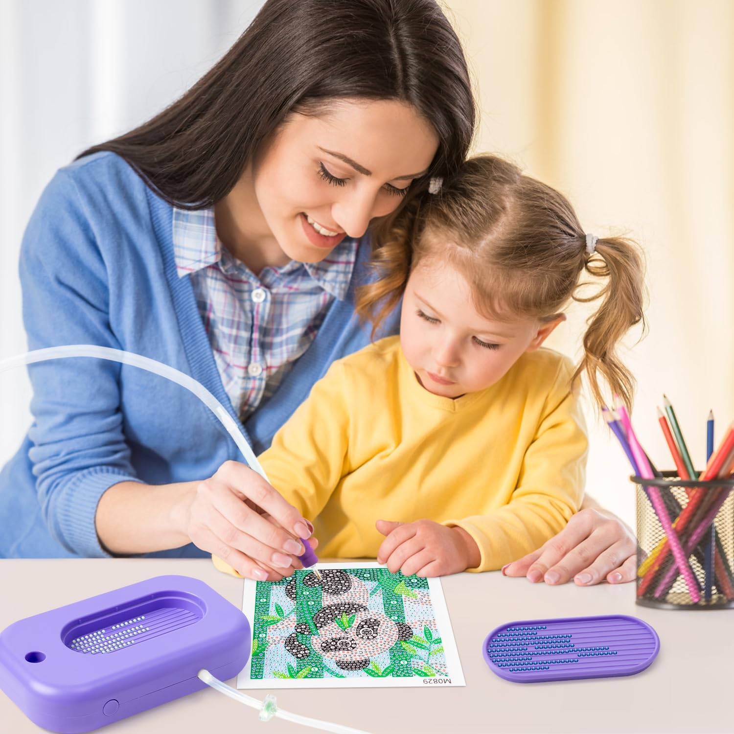 Laffact Adult Electric Pen Set Vacuum Style Art Drawing Pens,Not Included Batterys and Plug,Violet