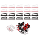 thumbnail image 4 of 60 piezas de soportes de pared adhesivos para cables, organizadores de cables para debajo del escritorio, para LED, cable USB, 4 of 8