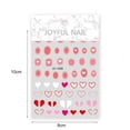 thumbnail image 4 of Visland 6 Sheets Nail Art Stickers Decals Self-Adhesive 3D Pink Heart Love DIY Winter Decoration Tools Accessories Long Beauty for Women Girls Kids, 4 of 10