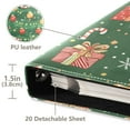 thumbnail image 3 of FORMRS 3 Ring Photo Album 4"x6" Self Adhesive Large Capacity PU Leather Cover, Christmas Tree, 3 of 8