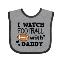 Inktastic I Watch Football with My Daddy Boys or Girls Baby Bib