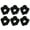 Black, variant on Motique Accessories Velvet Solid Scrunchies - Set of 6