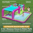thumbnail image 6 of Bestway H2OGO! Bouncin' Bay Kids Inflatable Mega Water Park Splash Pool, 6 of 14