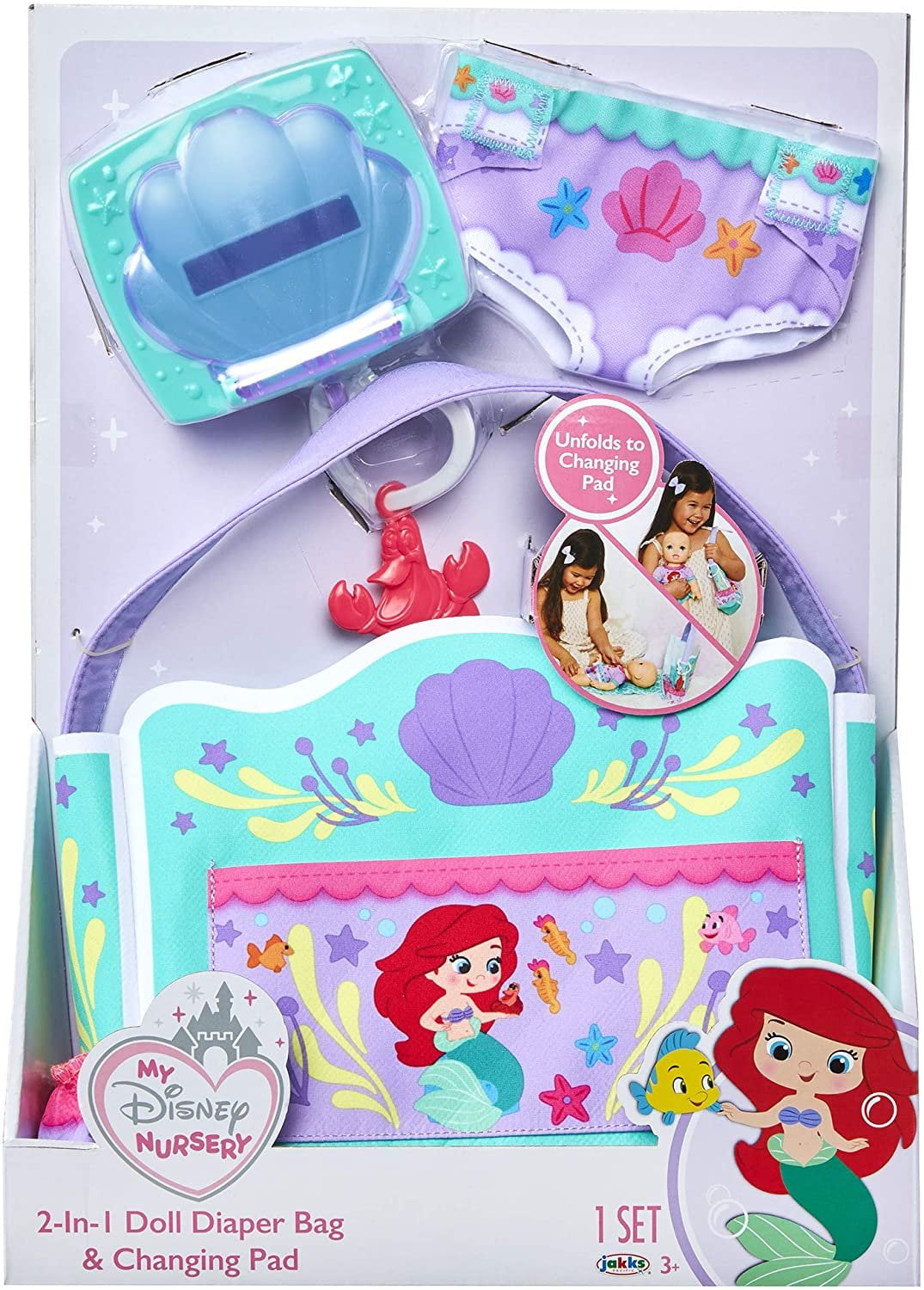 MY DISNEY NURSERY THE LITTLE MERMAID DIAPER BAG