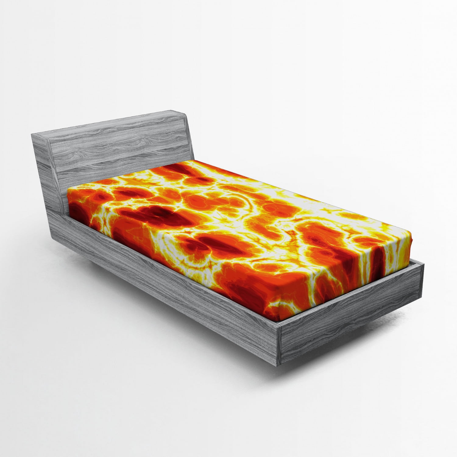 Burnt Orange Fitted Sheet, Hot Burning Lava Texture Bursting Fire Flames  Volcanic Heated Magma Image, Soft Decorative Fabric Bedding, Twin Size,  Orange Yellow, by Ambesonne - Walmart.com