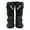 Black, variant on Atlas Traction Boots (Youth - Size: 4) with Mud Gaiter, 3-Buckle Closure with Adjustable Straps for Use In: Enduro Racing, Powersports, Motocross, Snowmobiling, Snowboarding (White)