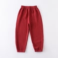 thumbnail image 6 of JUMEYU Summer Linen Pants for Boys School Uniform Pants Elastic Waist Drawstring Straight Leg Casual Beach Trousers Pockets 12M-8T (Wine,18-24 Months), 6 of 6