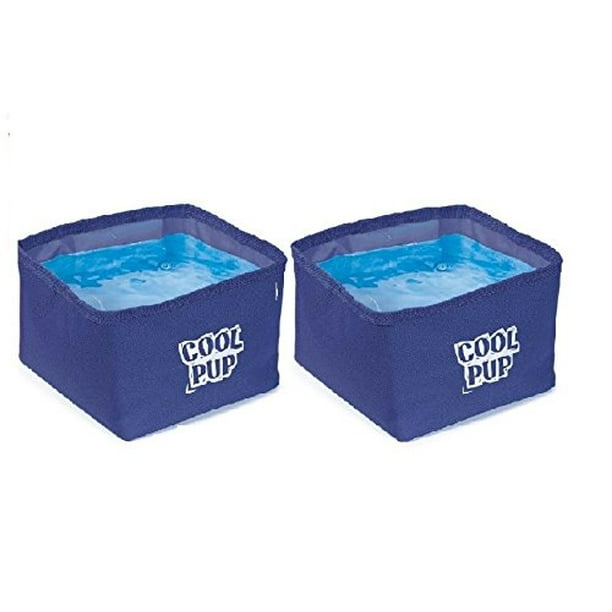 Cooling Dog Bowls Portable Water Resistant Bowl with Cooler Insert