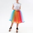 thumbnail image 2 of Jupes Femmes Colorées Mignonnes Mode Fête Jupe Arc-en-Ciel Robe Jupe Vêtements Femmes Rouge m, 2 of 4