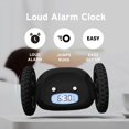 thumbnail image 2 of Reloj despertador con ruedas extra alto para personas que duermen mucho, 2 of 9