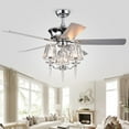 thumbnail image 5 of Onwen 52-inch 5-blade Chrome Lighted Ceilng Fans with Crystal Lamps with Remote Control, 5 of 8
