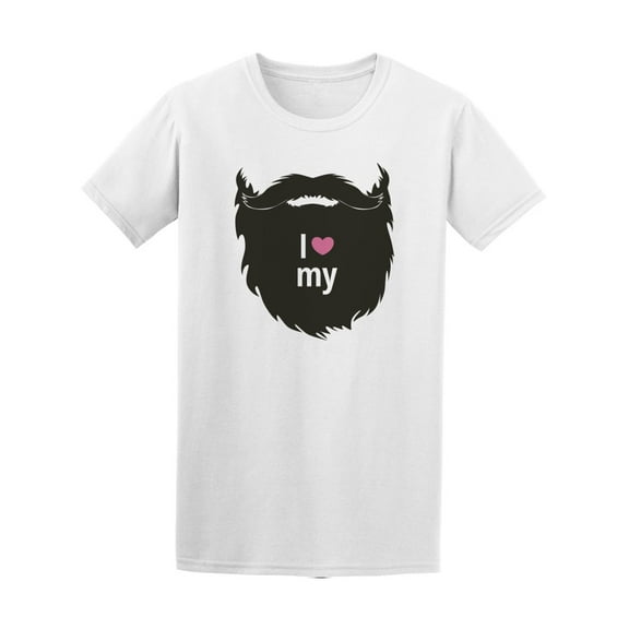 Funny Hipster I Love My Beard T-Shirt Men -Image by Shutterstock, Male Small