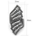 thumbnail image 4 of Womens Light Black Ring Anillo Para Mujer Stainless Steel Ring with AAA Grade CZ in Clear Lilith, 4 of 4