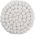 thumbnail image 4 of Posavasos redondos de fieltro - Camino de mesa de 100 % lana merino - Posavasos de fieltro, tapetes absorbentes de bebidas - Fieltro hecho a mano resistente al calor, grueso y duradero - Blanco - Jueg, 4 of 5