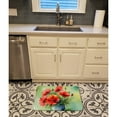 thumbnail image 2 of Carolines Treasures DAC1699RUG 19 x 27 in. Unisex Ohio Scarlet Carnations in Watercolor Memory Foam Kitchen Mat, 2 of 5