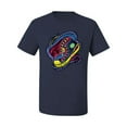 thumbnail image 2 of Wild Bobby, Colorful Sneakers Chucks Streetwear Men's Graphic T-Shirt, Navy, 2XL, 2 of 3