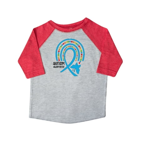 

Inktastic Autism Awareness Ribbon Rainbow and Butterfly Gift Toddler Boy or Toddler Girl T-Shirt