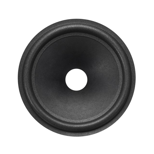 Cono de altavoz de papel de 8" Subwoofer Drum Diámetro de bobina de voz de 1.4" con borde de espuma Negro 2 Pcs