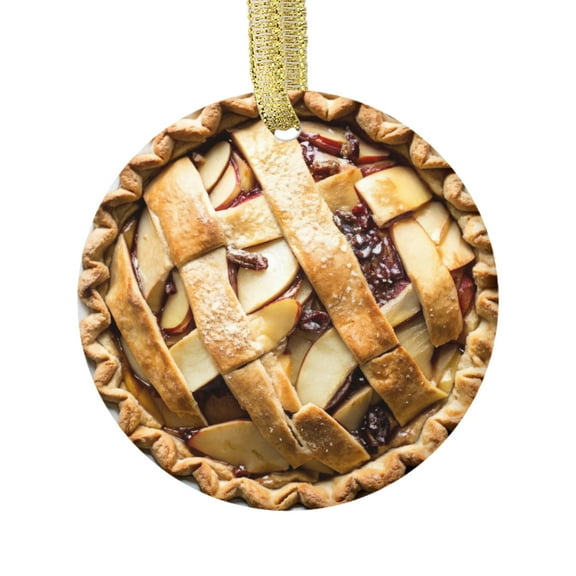 Apple Pie Grandma Baked Apple Pies Food Lovers Foodie Novelty Holiday Christmas Ornament Xmas Tree Gift (Flat Design Printed on Ceramic, NOT 3D)