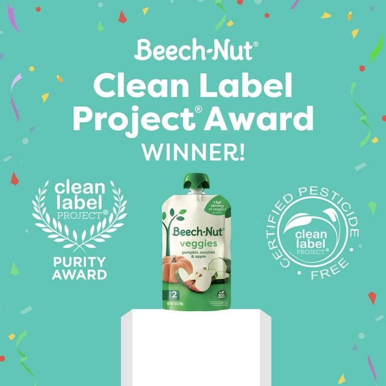 Beech-Nut Veggie Stage 2 Baby Food Pumpkin Zucchini Apple 3.5 oz