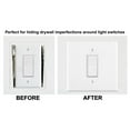 thumbnail image 5 of OVERSIZED Metal Switch Plate, 2 Gang Jumbo Decorator Cover Plate (for 1 Centered Device), Switch Cover for Rocker Switches, GFCI, Steel Painted White - UL Listed, 5.5" x 5.5" - Made in USA, 5 of 6