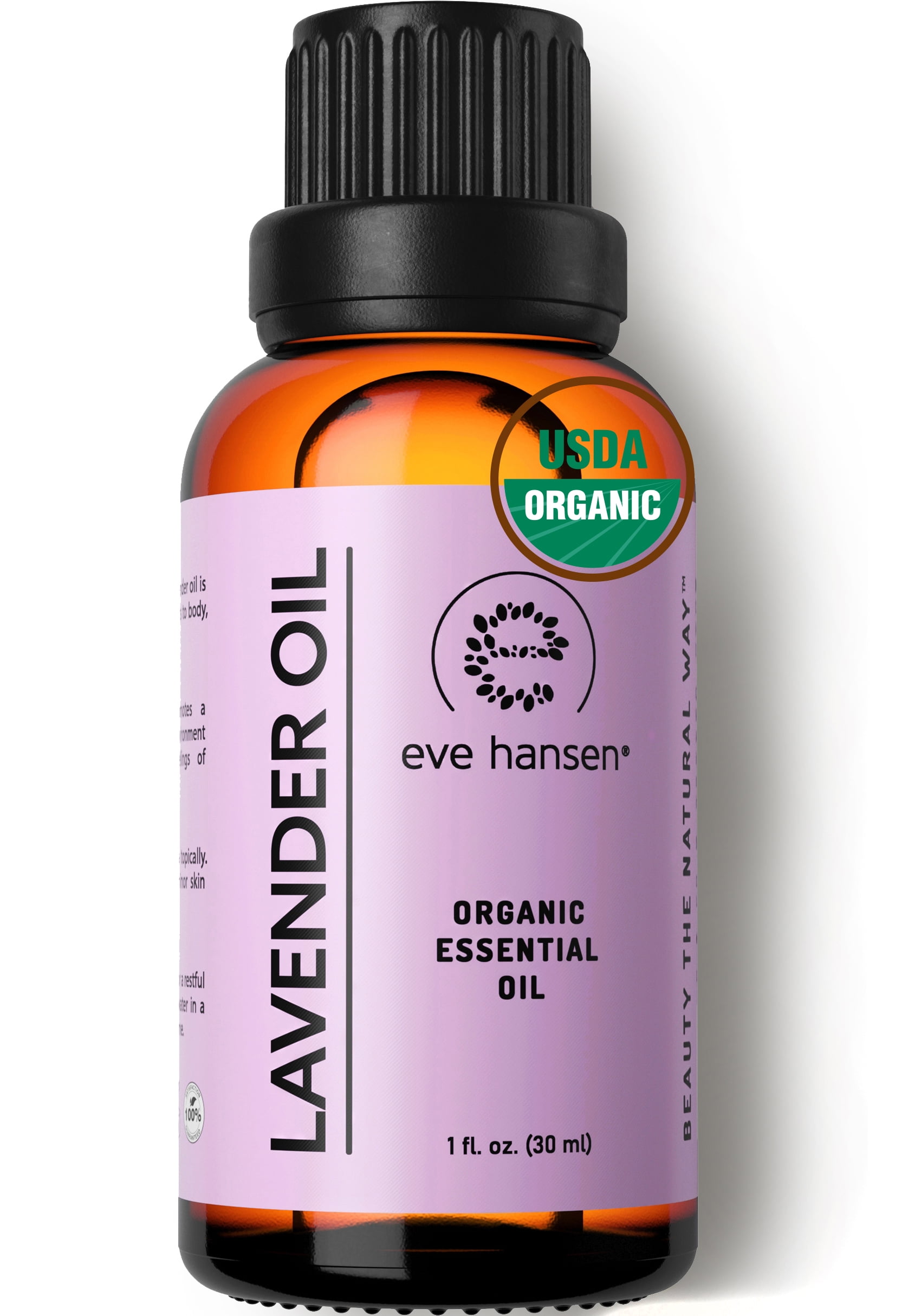 Eve Hansen USDA Organic Lavender Essential Oil for Diffuser, Aromatherapy, Skin Care | Undiluted and Pure Bulgarian Lavandula Angustifolia Calming and Relaxing (1 oz)