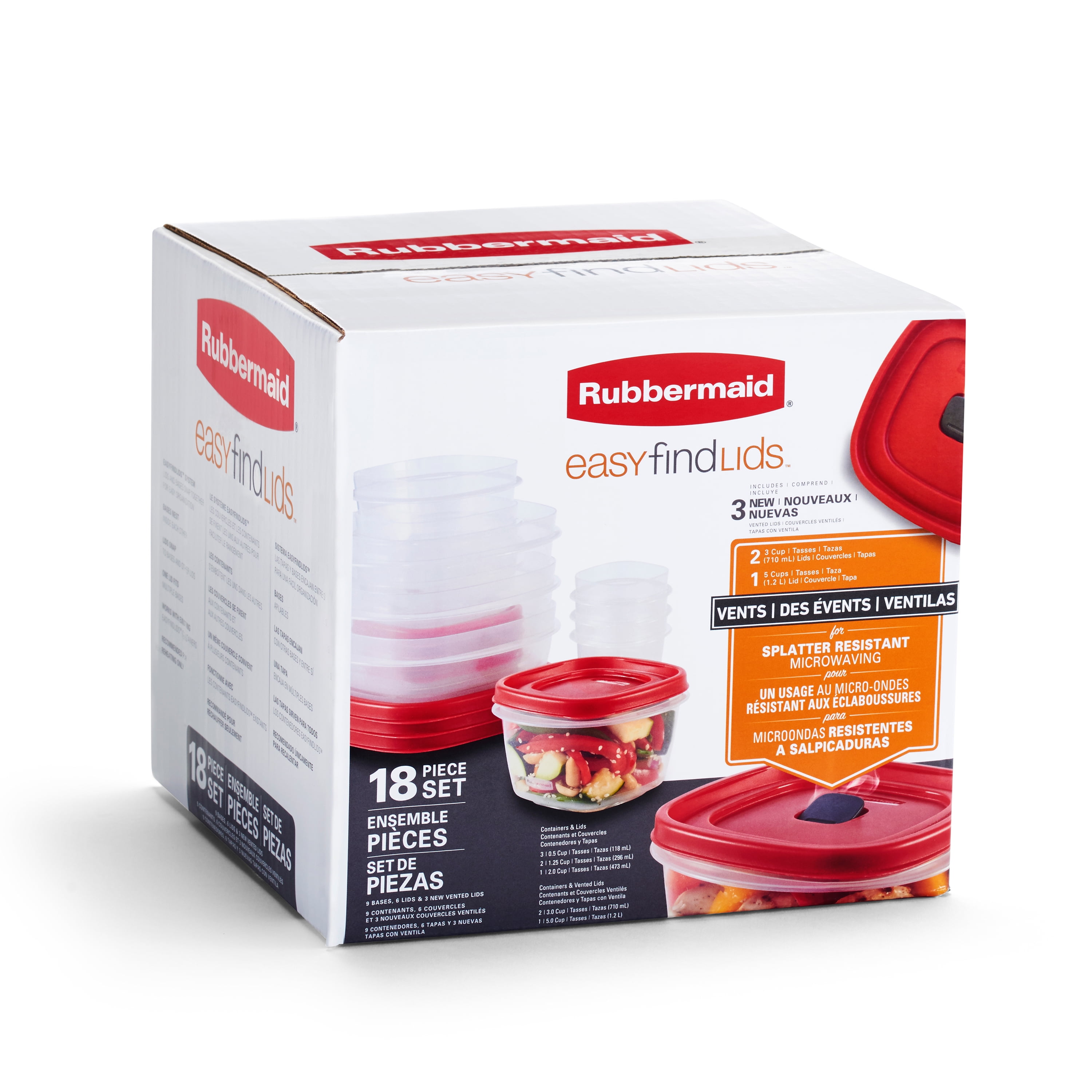 Rubbermaid Container, Easy Find Lids, 1.2 Liter