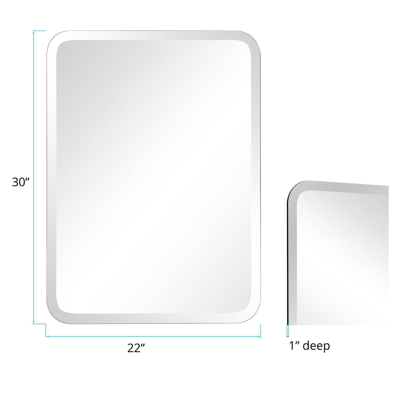 Tyler Dillion Rectangular Beveled Wall Mirror with Wood Plank Frame 48"H x 24"W