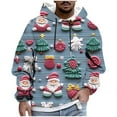 thumbnail image 3 of UVEASISHA Big and Tall Christmas Hoodies for Men Cute Reindeer Print Hooded Sweatshirt Drawstring Long Sleeve Pullover Tops Fashion Gift Ideas Blue XS, 3 of 8
