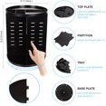 sanipoe 360 Rotating Makeup Organizer, DIY Adjustable Makeup Carousel Spinning Holder Storage Rack, Large Capacity Make up Caddy Shelf Cosmetics Organizer Box, Best for Countertop, Black - image 6 of 8