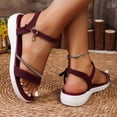 thumbnail image 6 of Lenago Women's Sport Sandals Adjustable Strap Platform Sole Casual Summer Walking Sandals Comfortable Non Slip Outdoor Hiking Sandals Summer Vacation Red 6, 6 of 9