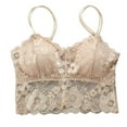 thumbnail image 1 of Non Ring Gathered Comfortable Bra Simple Natural Type Lace Anti Disappearance Wrapped Bra Bustier Underwear, 1 of 8