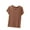 Khaki, variant on Wyobmus Women's Pajama Tops Tag Free Sleep Shirt Solid Color Short Sleeve Base Shirt Thin T-Shirt Burgundy