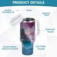 thumbnail image 4 of Ryvnso 40 oz Tumbler with Handle and Straw Insulated Stainless Steel Travel Mug with Lid Beautiful Swan, 4 of 9