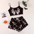 thumbnail image 2 of Weebloom Halloween Womens Summer Pajamas Sets Sleeveless Vest Shorts Set Casual Print Home Wear Sleepwear Nightwear Pjs Loungewear M, 2 of 5