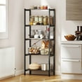 thumbnail image 5 of Costway 5-Tier Rustic Industrial Bookshelf Wood Display Storage Rack with Metal Frame, 5 of 10