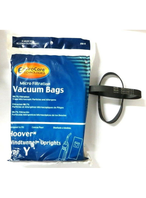 18 Hoover Windtunnel Upright Type Y Micro-filtration Vacuum Bags & 2 Belts