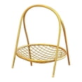 thumbnail image 4 of Cesta de frutas portátil de hierro que ahorra espacio, cesta de pie multiusos para Oro 1 nivel, 4 of 9