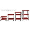 H. Wilson Adjustable-Height Open Shelf Tuffy Cart Burgundy and Nickel Small-Large