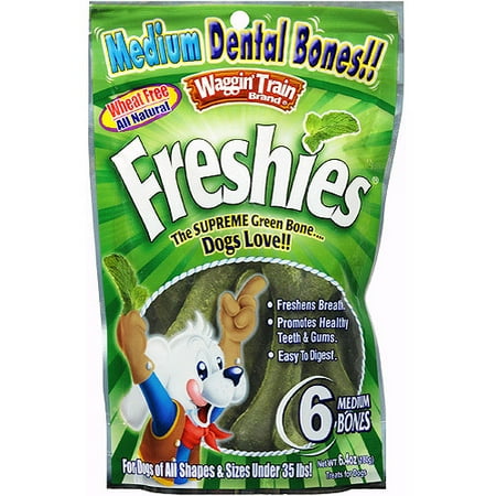 Waggin' Train 6ct Supreme Green Dental Chew Dog Treats