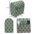 thumbnail image 5 of Modern Lounger Chair Bag, Ladybugs with Little Star Motifs Spring Nature Pattern on Blue Background, High Capacity Storage with Handle Container, Lounger Size, Teal Red Black, by Ambesonne, 5 of 5
