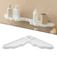 thumbnail image 5 of corner Shelf Rotating Shower Rack, cute Shaped Home Organiser Stand ,Punch free Rack for Hotel ,Kitchen, Bedroom Sundries Daily Use , White, 5 of 7