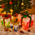 thumbnail image 2 of DAZLUTE Set of 3 Lighted Gift Boxes Christmas Decorations, Red Green and Blue Present Boxes, Christmas Home Tree, Yard Gift Box Decor, 2 of 6