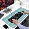 thumbnail image 2 of Long Mouse Pads for Desk,Blue Ethnic Geometric Pattern Desk Mats on Top Of Desks, Desk Mouse Pad Extra Large with 3mm Non-Slip Base and Stitched Edge for Gaming,Office,Work,Home 31.5"x15.7", 2 of 6