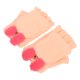thumbnail image 4 of Manoplas calefactoras de 5 V, fuente de alimentación USB con cubierta plegable para los dedos, lindos guantes calefactables eléctricos de punto para montar en invierno, color rosa, 4 of 8