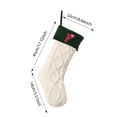 thumbnail image 2 of 18 Inch Knitted Christmas Stockings with Initials Large Embroidered Letter Xmas Stocking for Family Holiday Tree Fireplace, Personalized Stocking for Party Decor, 2 of 5