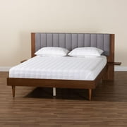 Baxton Studio Kalista Transitional Platform Bed, Queen, Walnut Brown